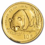 China 1/10 oz Gold Panda Random (Abrasions)