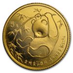 China 1/20 oz Gold Panda BU (Random Year, Sealed)