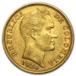 Colombia 10 Pesos Gold Avg Circ (Random)