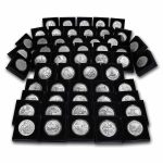 Complete 56-Coin Burnished 5 oz Silver ATB Set (w/Box & COA)