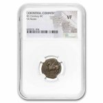 Corinthia AR Silver Stater Pegasus (4th Century BC) VF NGC