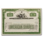 Electric & Musical Industries Lmtd. "Beatles" Stock Cert. (Green)