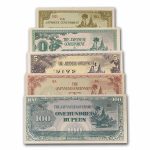 Fall of Rangoon Japanese Invasion of Burma 5-Note Set