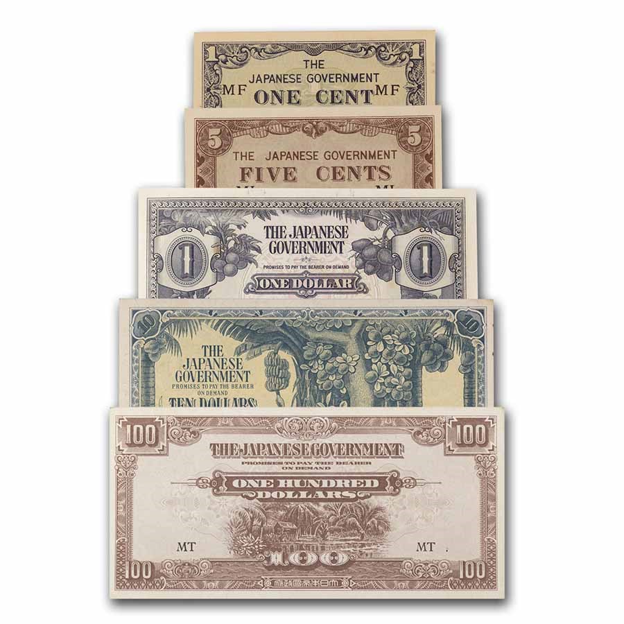 Fall of Singapore Japanese Invasion of Malaya 5-Note Set