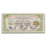 FDR Philippines Guerilla Currency 20 Pesos Banknote