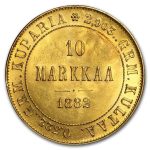 Finland Gold 10 Markkaa (Random) AU-BU