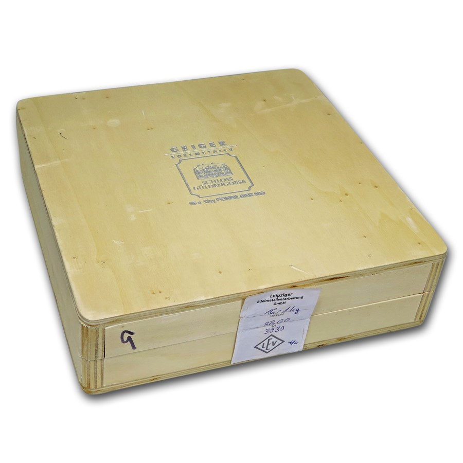 Geiger Wood Storage Box - 1 kilo Silver Bars (Original Series)