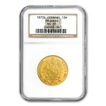 Germany Gold 10 Marks Prussia (1872-1873) MS-65 NGC