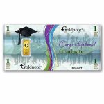 Goldnote® 1 Gram .9999 Gold Bar Note Congratulations Graduate