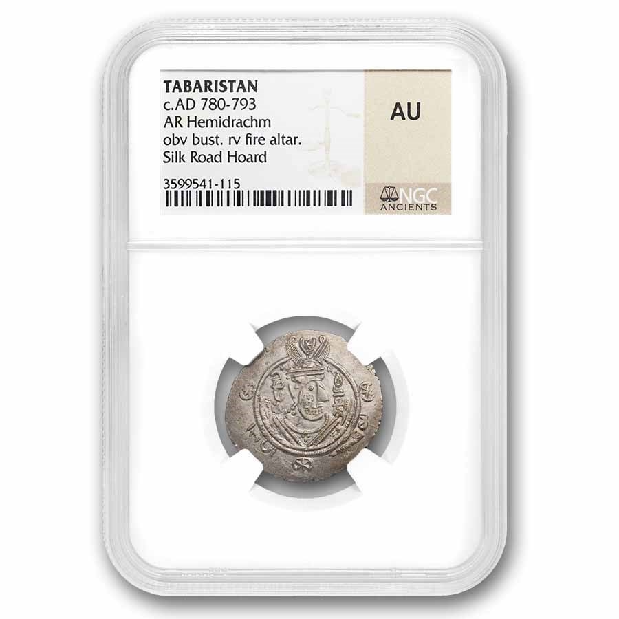 Governors of Tabaristan AR Silver Hemidrachm (780-793 AD) AU NGC