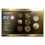 Greece 1 Cent-2 Euro 8-Coin Euro Set BU