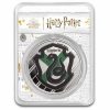 Harry Potter 1 oz Silver Houses; Slytherin Colorized with TEP