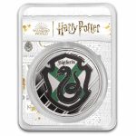 Harry Potter 1 oz Silver Houses; Slytherin Colorized with TEP