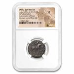 Indo Scythian AE Tetradrachm Aspavarma (20-46 AD) F NGC