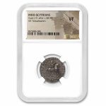Indo-Scythian AR Tetradrachm Azes I/II c.58 BC VF NGC