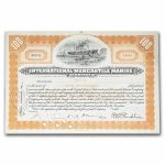Int. Mercantile Marine Co. "Titanic" Newer Stock Cert (Orange)