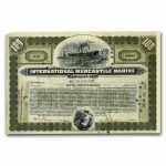 Int. Mercantile Marine Co. "Titanic" Older Stock Cert (Green)