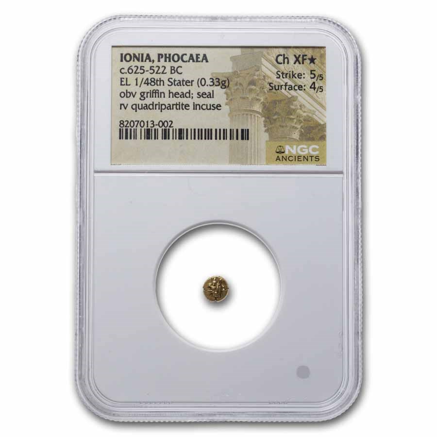 Ionia Phocaea EL 1/48 Stater Griffin Head (625-522 BC) Ch XF* NGC