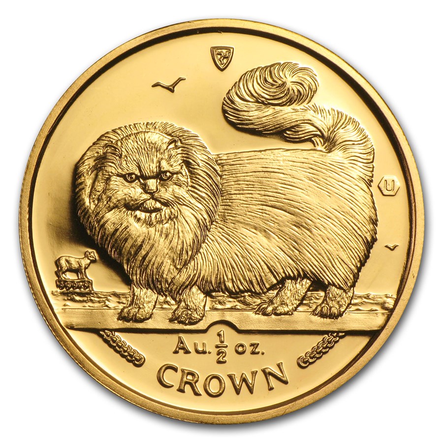 Isle of Man 1/2 oz Gold Cat BU/Proof (Random)