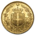 Italy Gold 20 Lire (Random) BU