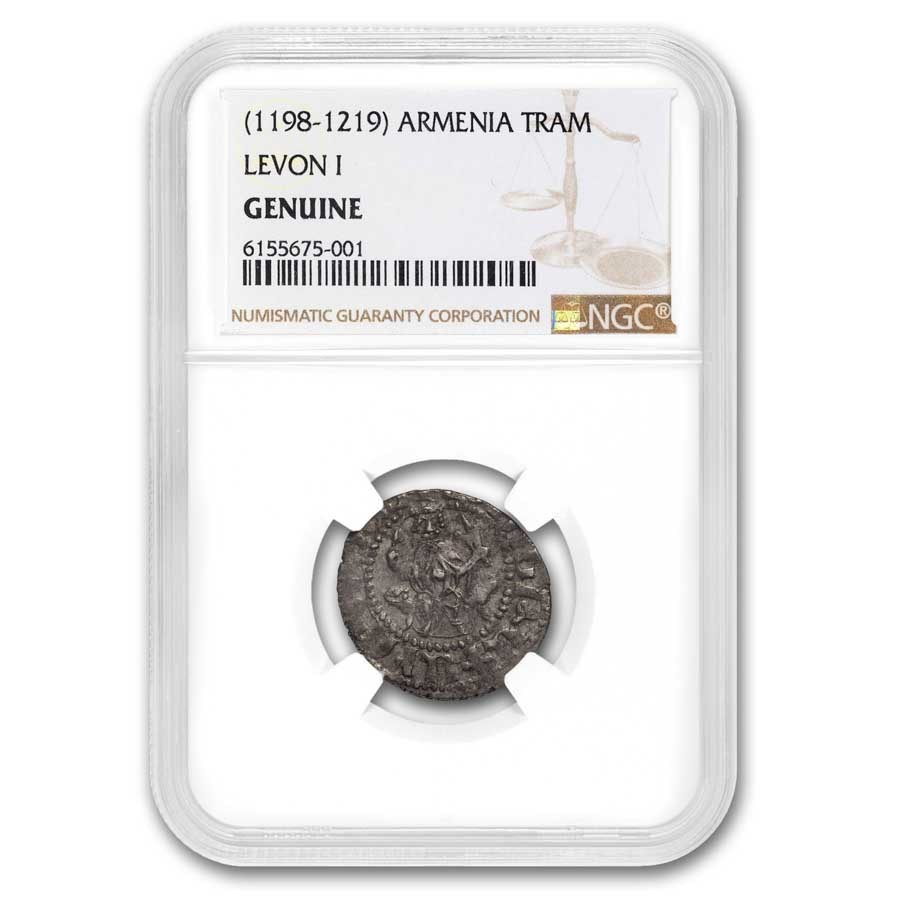 Kingdom of Armenia Silver Tram Levon I (1198-1219 AD) NGC