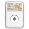 Kingdom of Bactria AR Obol Eukratides I (170-145 BC) XF NGC