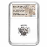Kingdom of Macedon AR Drachm Alexander III (336-323 BC) MS NGC