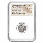 Macedonia AR Silver Drachm Philip III (323-317 BC) XF NGC (4/3)
