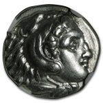 Macedonia AR Silver Drachm Philip III (323-317 BC) XF NGC