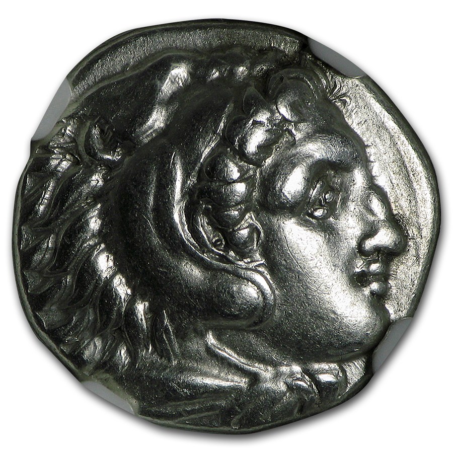Macedonia AR Silver Drachm Philip III (323-317 BC) XF NGC