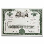 Madison Square Garden Corporation Stock Certificate