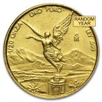 Mexico 1/20 oz Gold Onza &/or Libertad BU (Random Year)
