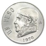 Mexico 1 Peso Jose Morelos (1970-1981) BU