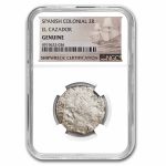Mexico Silver 2 Reales El Cazador Shipwreck Genuine NGC