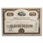Monmouth Park Jockey Club Stock Certificate (Brown)