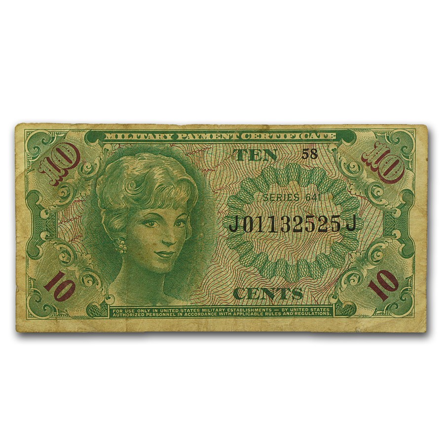 MPC Series 641 10 Cents Avg Circ