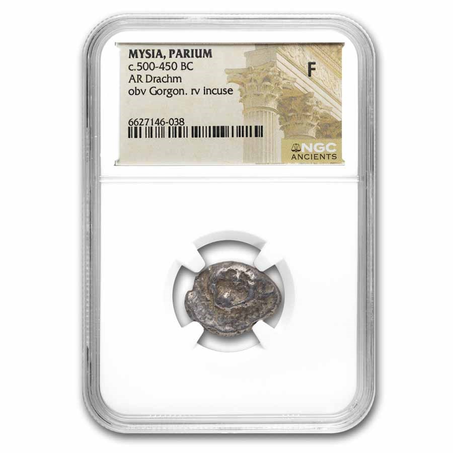 Mysia Parium AR Drachm (c. 500-450 BC) Fine NGC