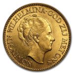 Netherlands Gold 10 Gulden (Random) AU