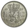 Netherlands Silver 2 1/2 Gulden Average Circ (ASW .3472)