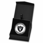 NFL Las Vegas Raiders 1 oz Silver Colorized Round (w/Box)