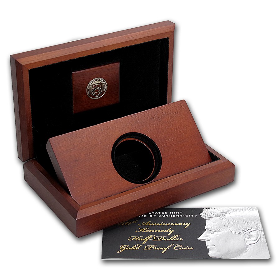 OGP Box & COA - 2014 50th Anniv. Kennedy Half-Dollar Gold Coin