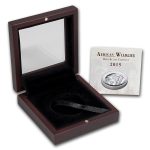 OGP Box & COA - 2015 1 oz Silver Somalian Elephant High Relief
