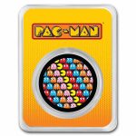 PAC-MAN™ Pixel Pattern 1 oz Colorized Silver Round