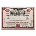Pan American World Airways, Inc. Stock Certificate (Red)