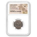 Parthian Empire BI Tetradrachm Gondophares Sases(50-60 AD) VF NGC