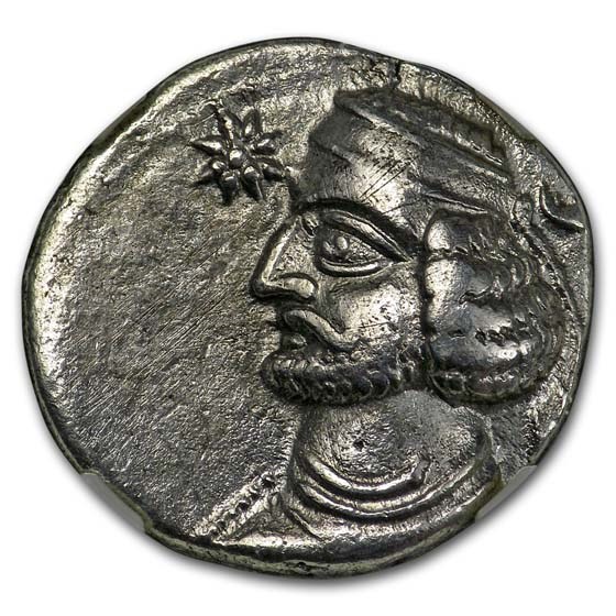 Parthian Empire Silver Drachm Orodes II (57-38 BC) VF NGC