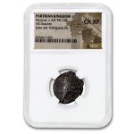Parthian Empire Silver Drachm Pacorus (78-120 AD) CH XF NGC
