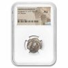Parthian Empire Silver Drachm Vologases VI (207-222 AD) AU NGC