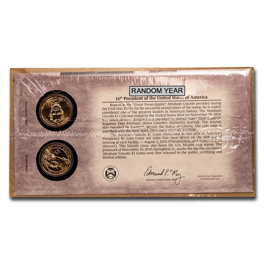 P&D Presidential Dollar First Day Cover Set (Random Year)
