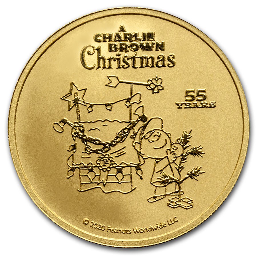 Peanuts® 55 Years of A Charlie Brown Christmas 1 oz Gold Round